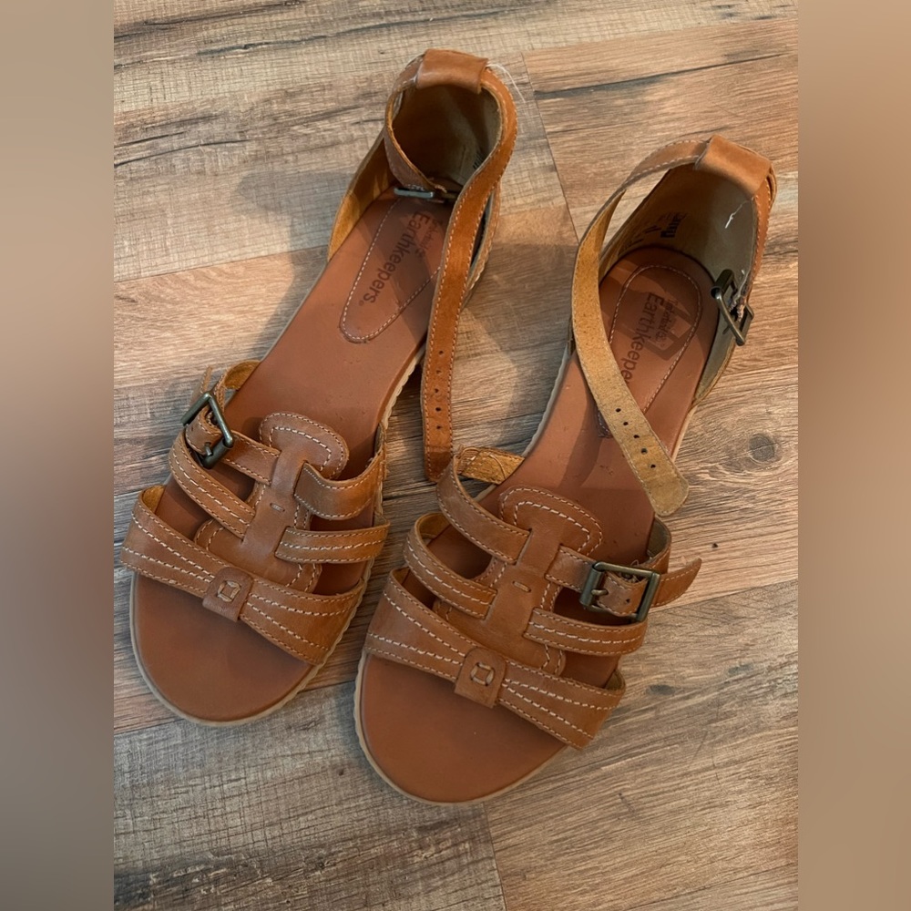 Timberland Tan Leather Sandals
